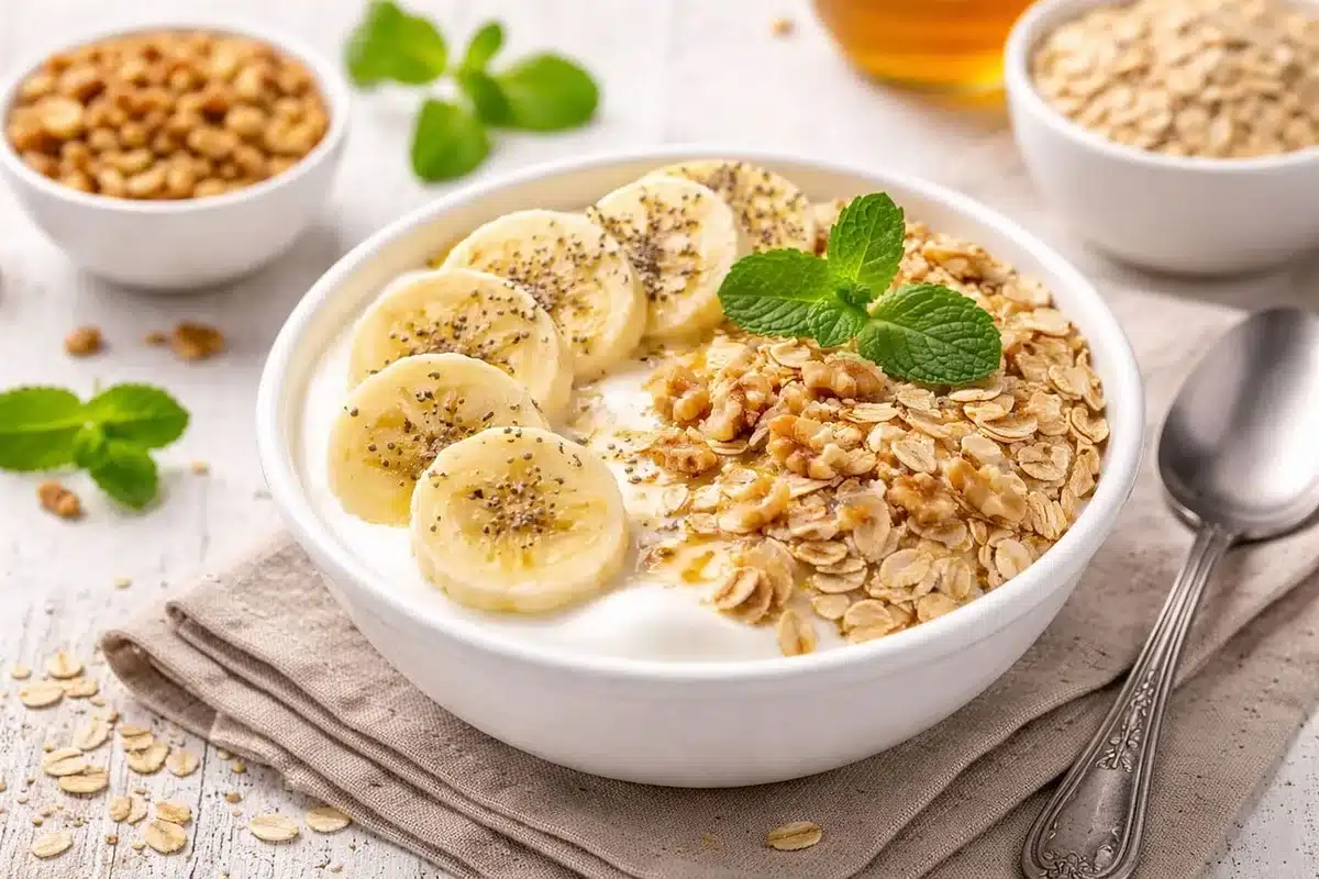 Bol post-entraînement avec protéines et glucides pour la récupération