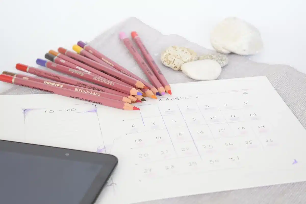 Calendrier d'entraînement hebdomadaire avec séances variées
