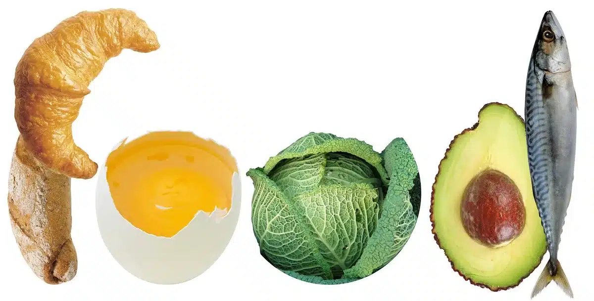 Assortiment d'aliments riches en protéines posés sur une table
